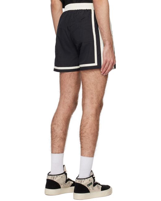 Rhude Black & Off-white Moonlight Shorts for men