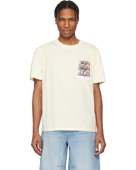 Helmut Lang Multicolor Off- Building Postcard T-Shirt for men