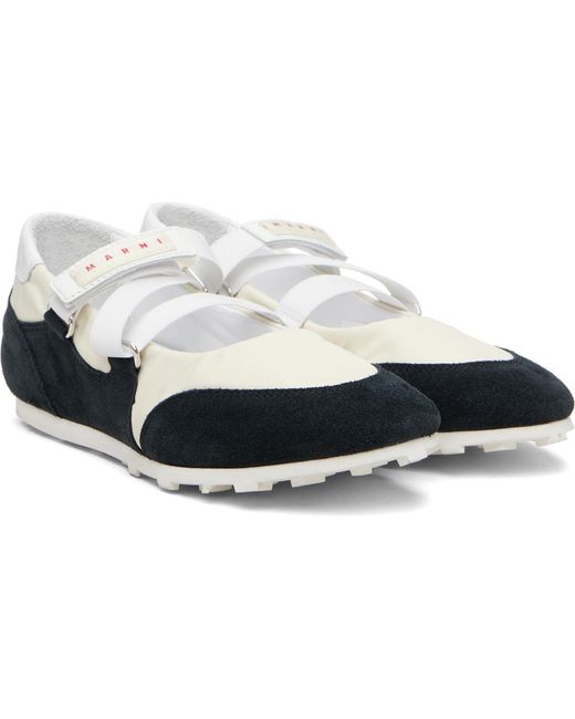 Marni Black Off- & Mary Jane Velcro Sneakers