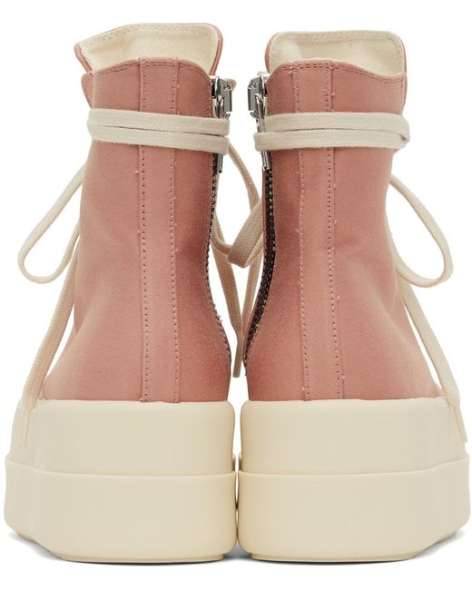 Rick Owens Natural Double Bumper Sneakers