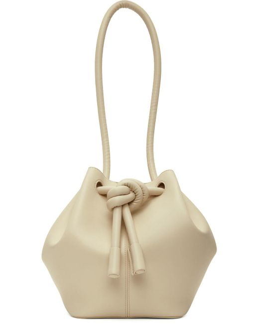 Nanushka White Elongated Bucket Shoulder Bag