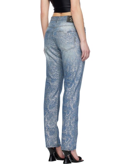 Versace Blue Indigo Animalier Jeans