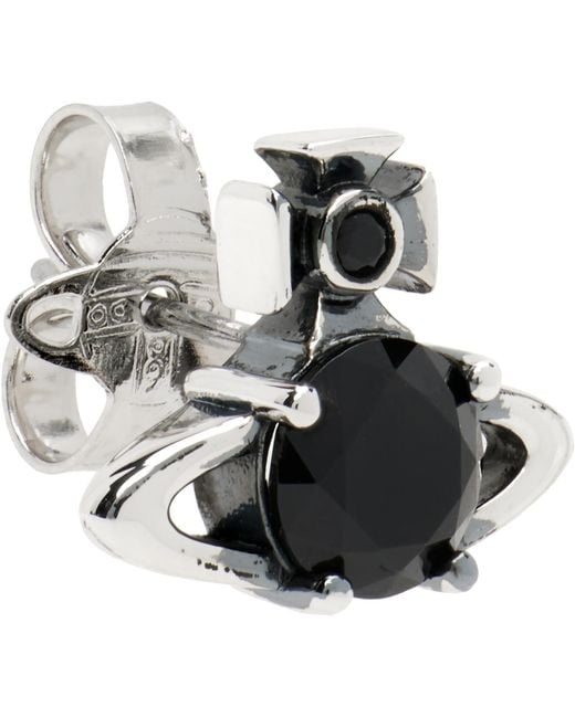 Vivienne Westwood Black Reina Single Stud Earring for men