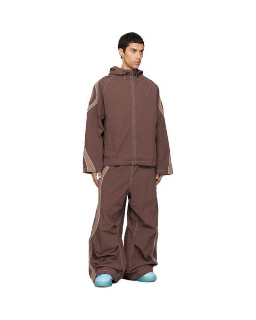 ERL Brown Ufo Track Jacket for men