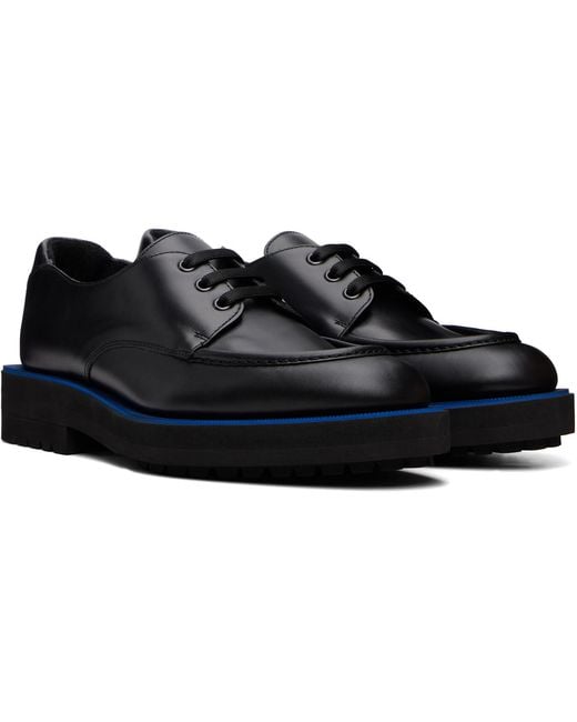 Lanvin Black Soft Leather Derbys for men