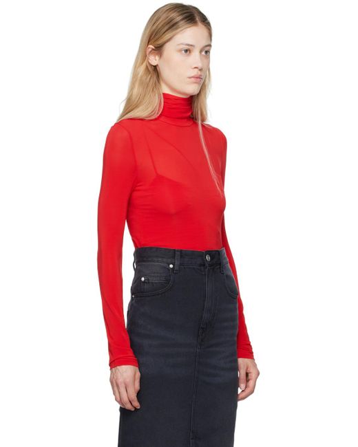 Isabel Marant Red Joyela Turtleneck