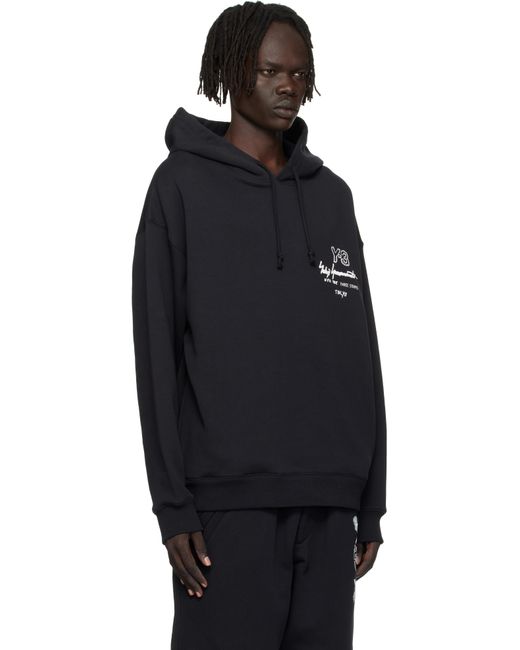 Y-3 Blue Graphic Ft Hoodie for men