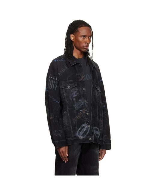Balenciaga Black Oversized Denim Jacket for men