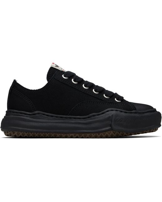 Maison Mihara Yasuhiro Black Peterson Og Sole Canvas Low-Top Sneakers for men