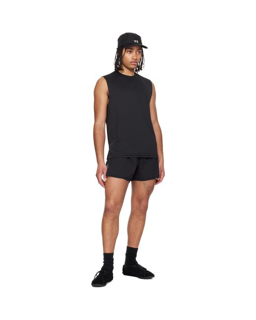 Y-3 Black Running Tank Top for men