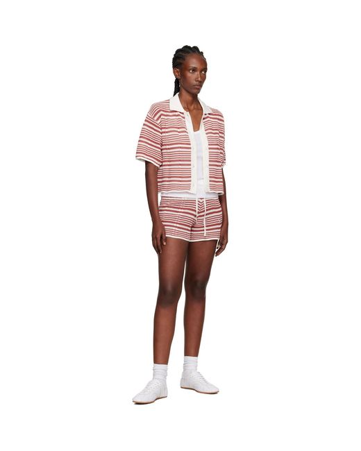 Holzweiler Red Kelp Striped Shorts