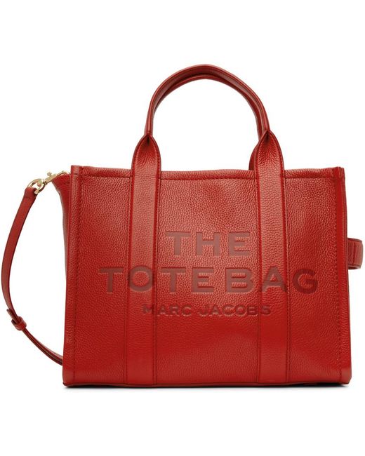 Marc Jacobs Red 'the Leather Medium Tote Bag' Tote