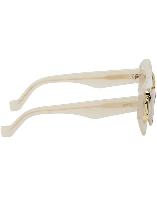 Loewe Black Off-white & Gold Double Frame Sunglasses