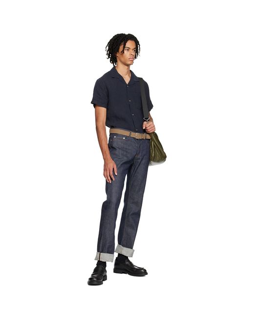 Rag & Bone Black Suede Leather Rugged Belt for men
