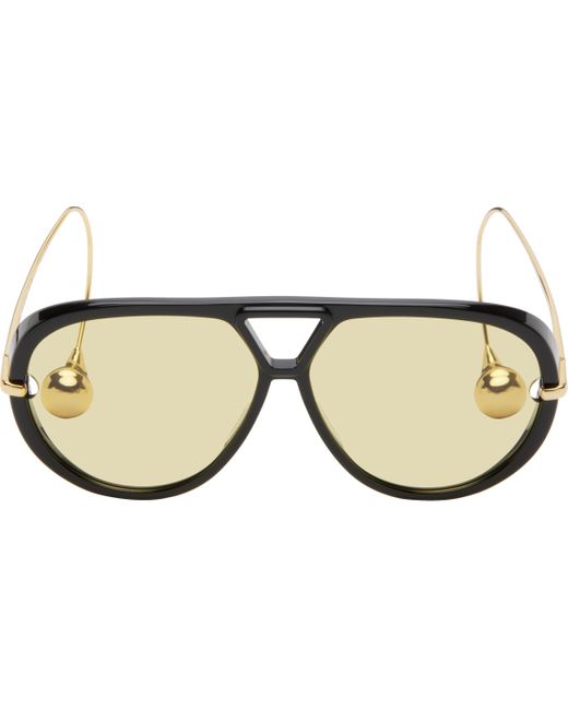 Bottega Veneta Black Drop Aviator Sunglasses for men