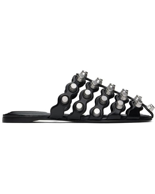 Alexander Wang Black Rexa Cage Slide Sandals