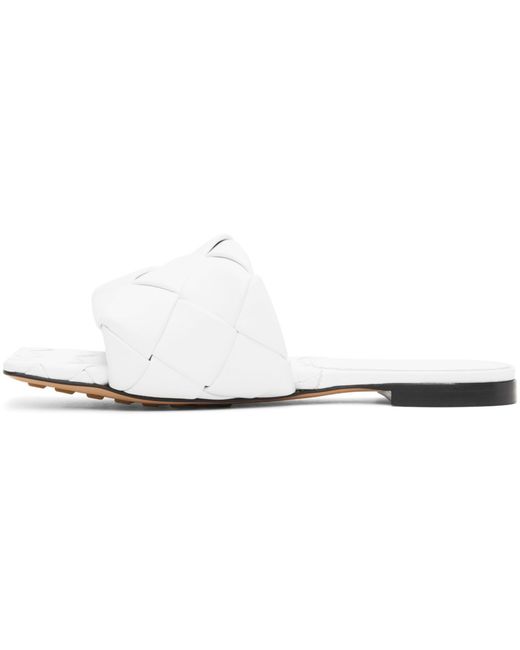 Bottega Veneta Black Intrecciato Lido Flat Sandals