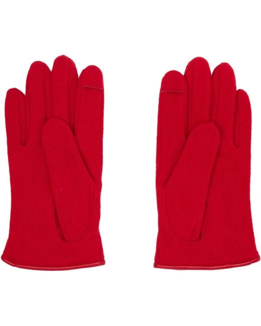 Vivienne Westwood Red Leather Sheep Gloves
