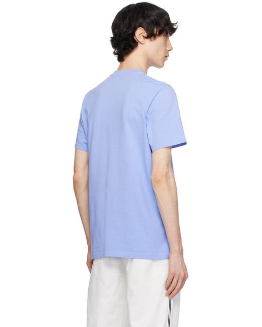 T-shirt bleu à écusson à logo Moncler pour homme en coloris Blue