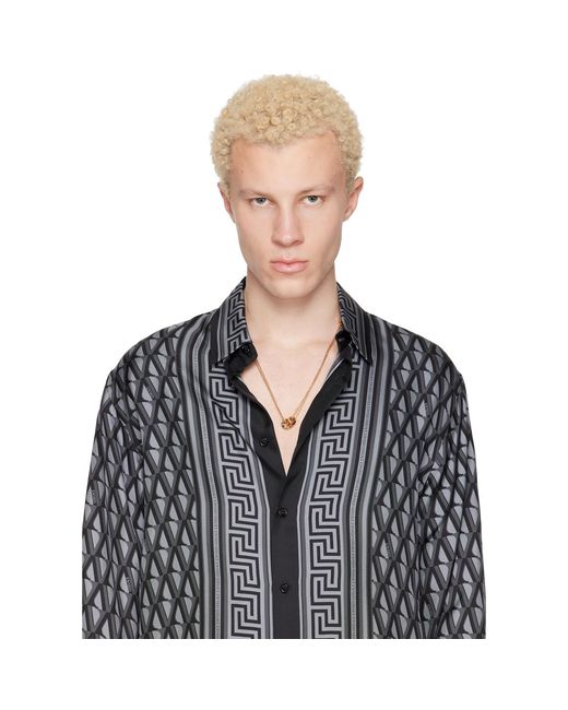 Versace Multicolor Greca Necklace for men