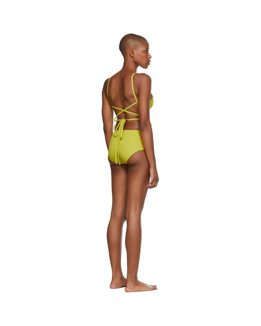 Christopher Esber Multicolor Green Wrapped Tie & Loop Tie Bikini