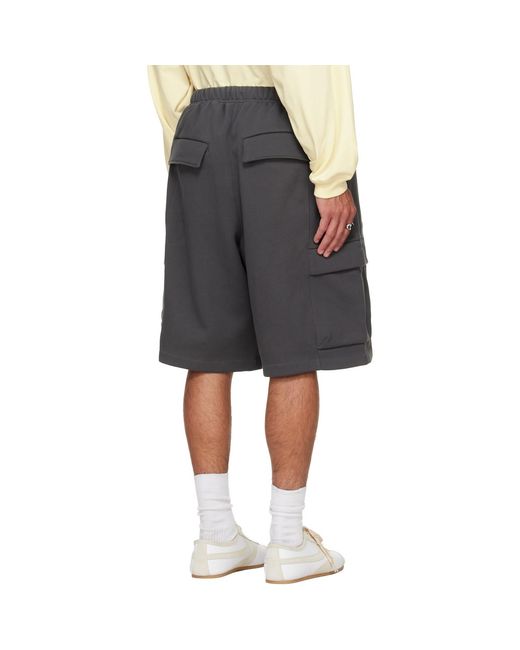 Fear Of God Gray Cargo Basketball Shorts for men