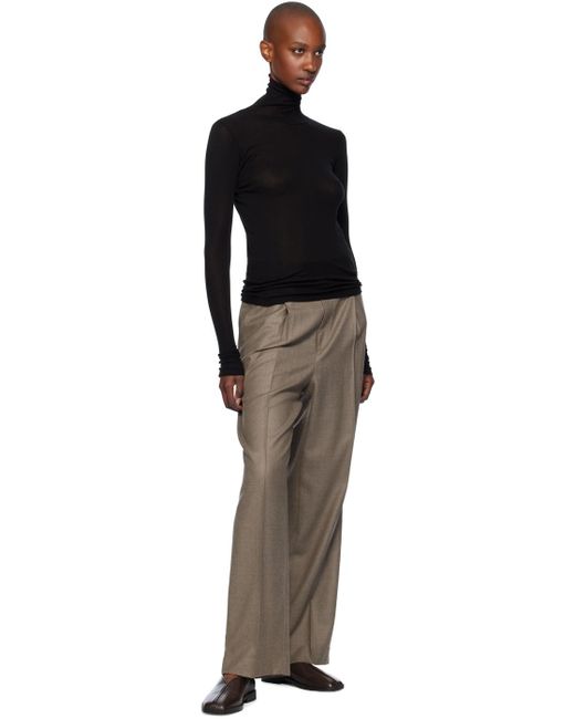 AURALEE High Gauge Sheer Rib Turtleneck in Black | Lyst AURALEE High Gauge Sheer Rib Turtleneck in Black | Lyst