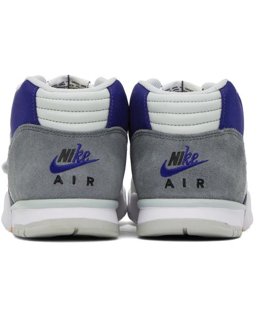 Nike Black Gray & Blue Air Trainer 1 Sneakers for men