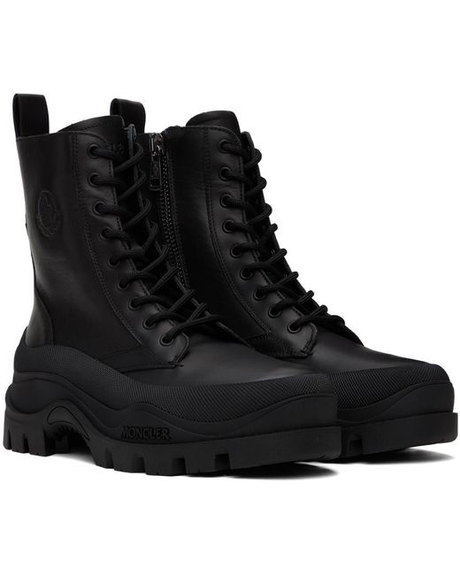 Moncler Black Larue Trek Lace-up Boots for men