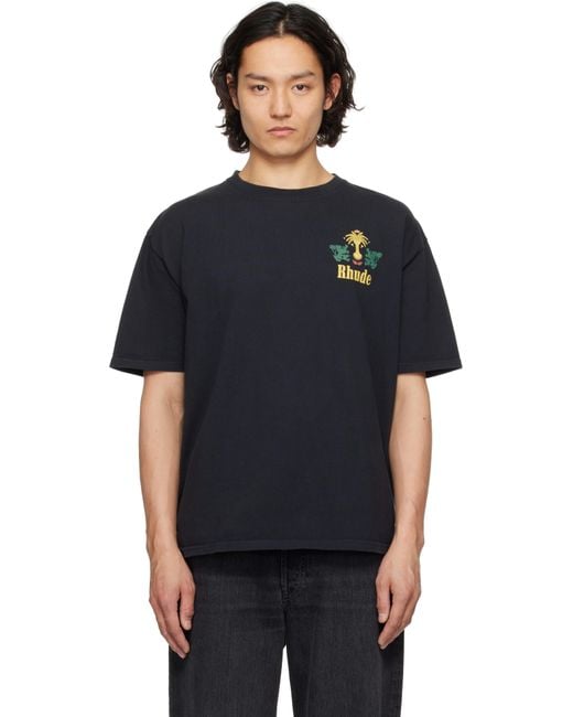 【関税込み】Rhude ブラック Tobacco Tシャツ RHUDE TABACO TEE – R H U D E
