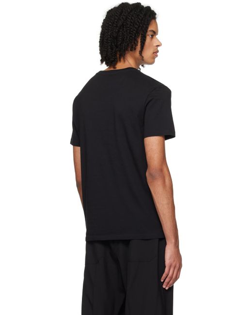 T-shirt noir à appliqué à logo Valentino pour homme en coloris Black