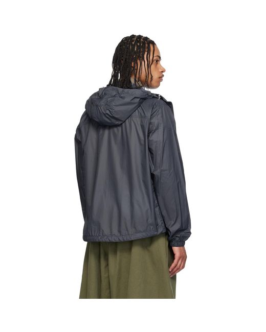 Moncler Blue Lamo Hooded Jacket for men