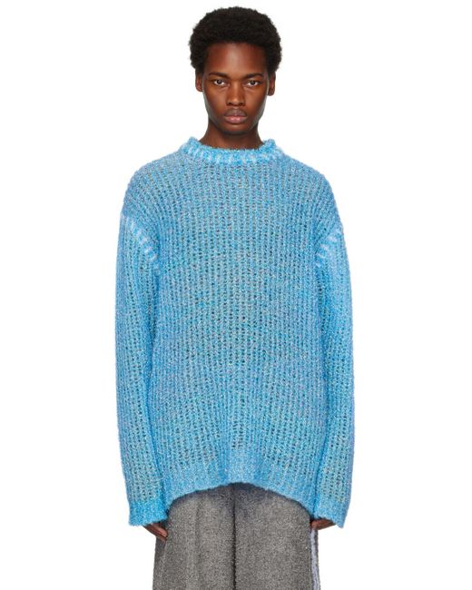 Doublet Crewneck Sweater in Blue for Men | Lyst Australia