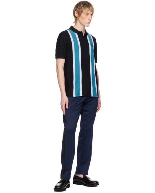 Fred Perry Blue Striped Polo for men