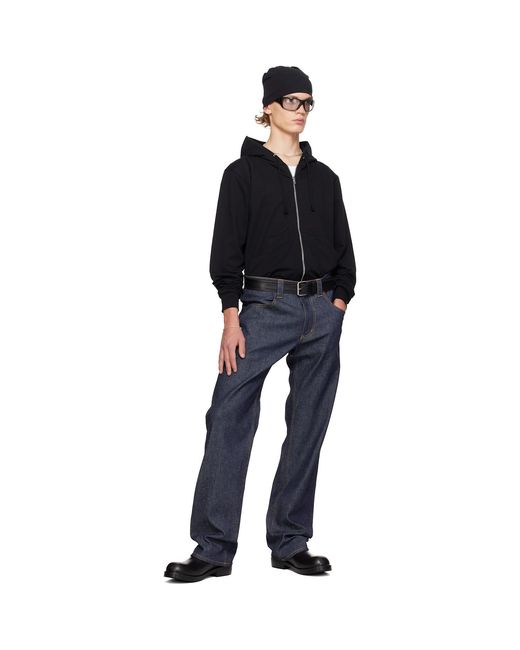 SECONDA Black One Two Hoodie for men