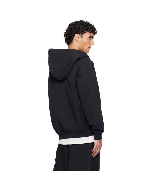 Y-3 Blue Brushed Terry Zip Hoodie for men