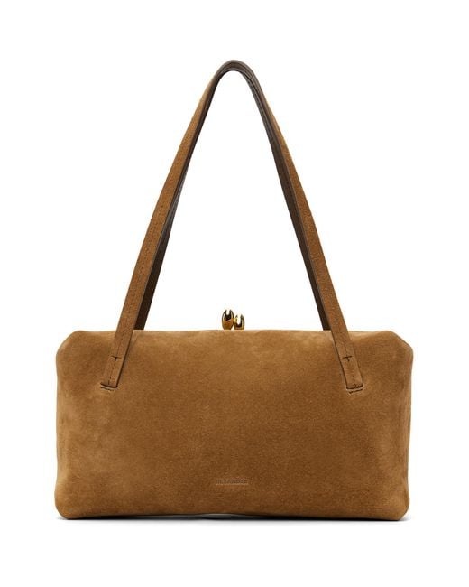 Jil Sander Brown Tan Goji Pillow Small Bag