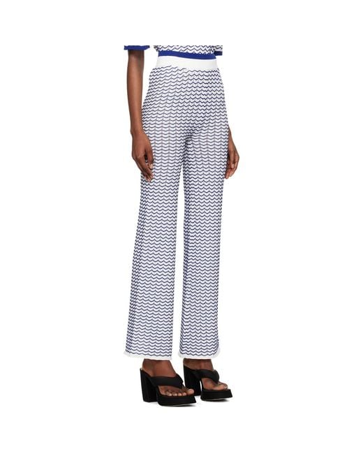 REMAIN Birger Christensen Multicolor White 3d Wave Lounge Pants