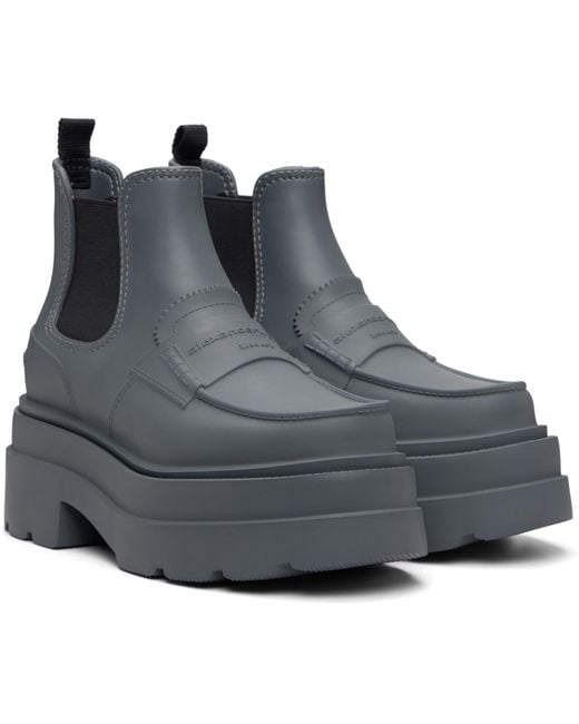Alexander Wang Blue Carter Platform Rain Boots