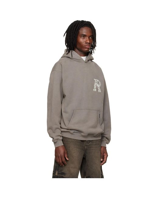 Represent Gray Western Initial Hoodie for men
