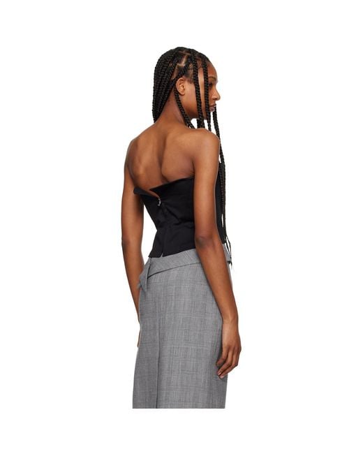 RECTO. Black Cropped Camisole