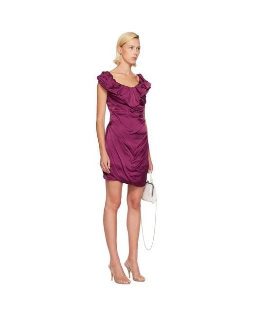 Vivienne Westwood Red Burgundy Twisted Ginnie Minidress