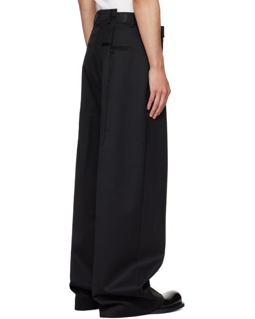 Vetements Black Cut Baggy Tailored Trousers for men