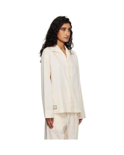 Entire studios White Off- Ls Pyjama Shirt
