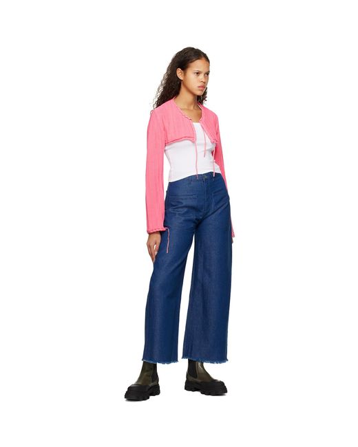 OPEN YY Pink Drawstring Cardigan