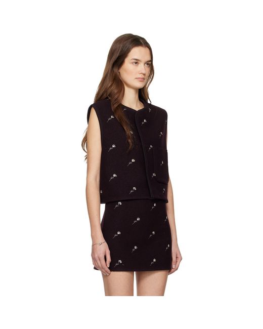 Rier Black Walker Flowers Vest