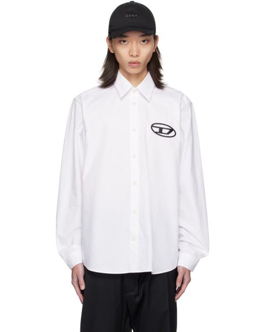 メンズ DIESEL ホワイト S-simply-d シャツ White