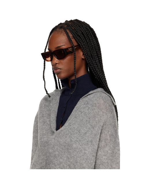 Prada Black Rectangle Sunglasses
