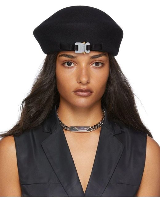 1017 ALYX 9SM  アリクス　ベレー帽　ウール 1017 ALYX 9SM Ssense Exclusive Black Wool Beret Hat | Lyst