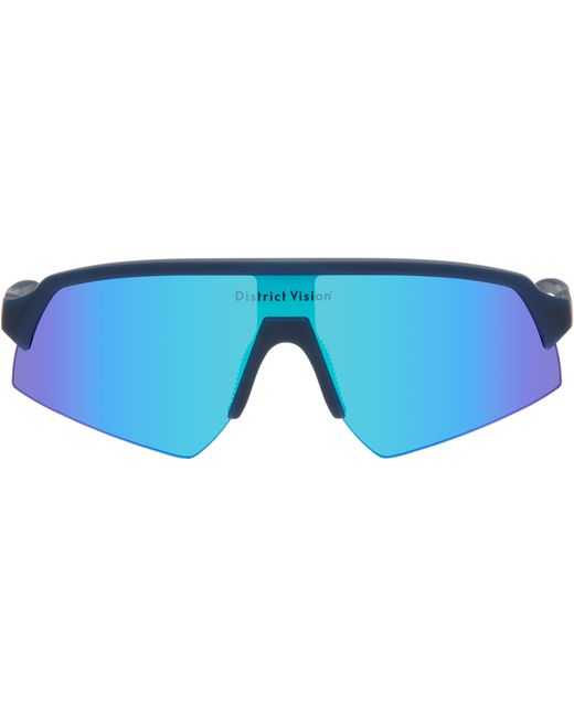 District Vision Blue Choji Turbo Blade Sunglasses for men